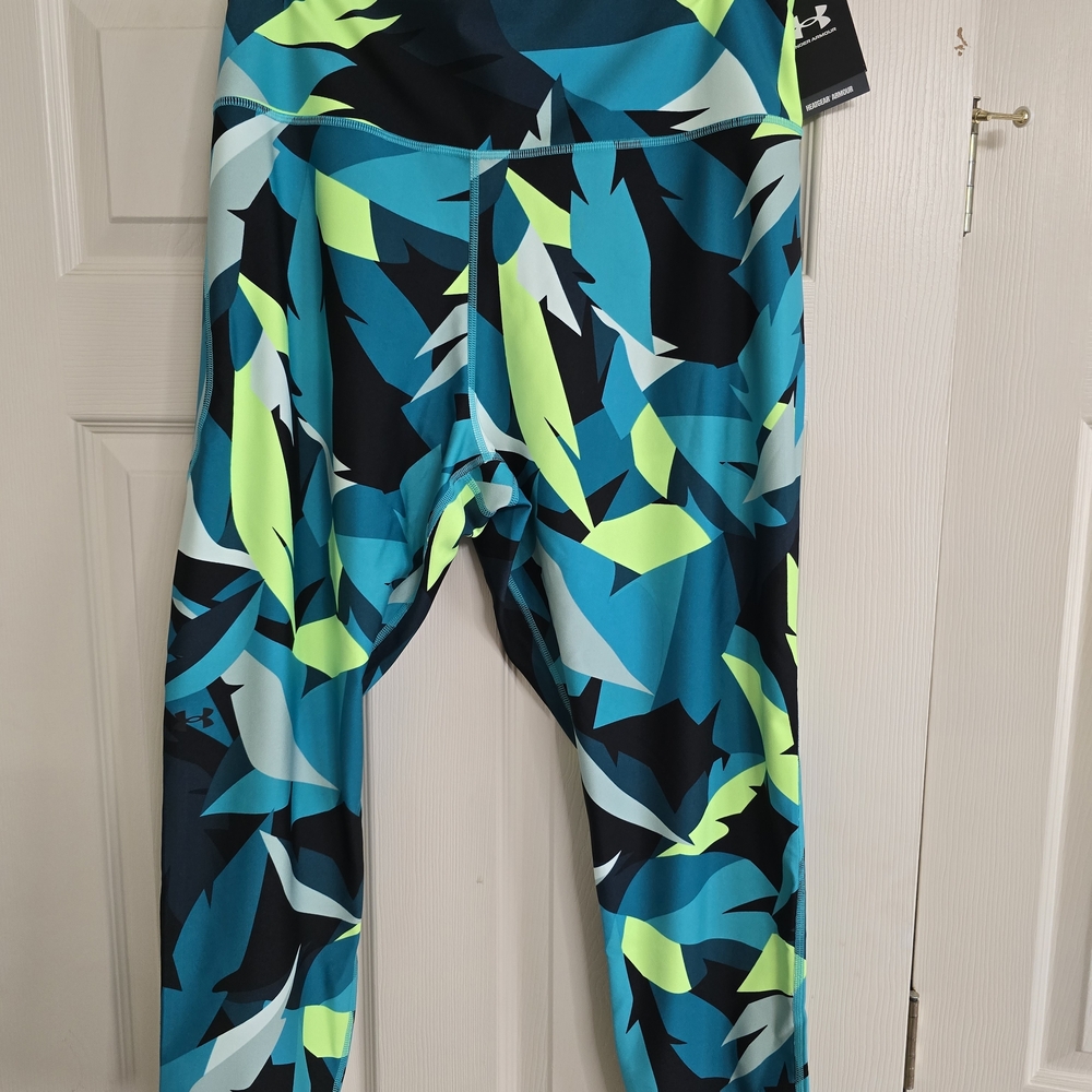 Under Armour Teal and Lime Patterned Leggings